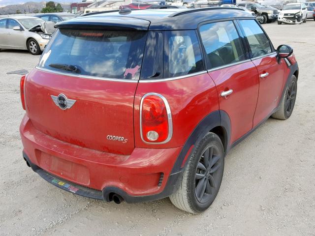 WMWZC5C5XDWP32042 - 2013 MINI COOPER S C RED photo 4