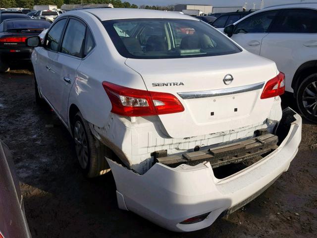 3N1AB7AP3HY330481 - 2017 NISSAN SENTRA S WHITE photo 3