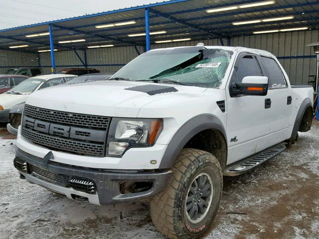 1FTFW1R69BFA73258 - 2011 FORD F150 SVT R WHITE photo 2