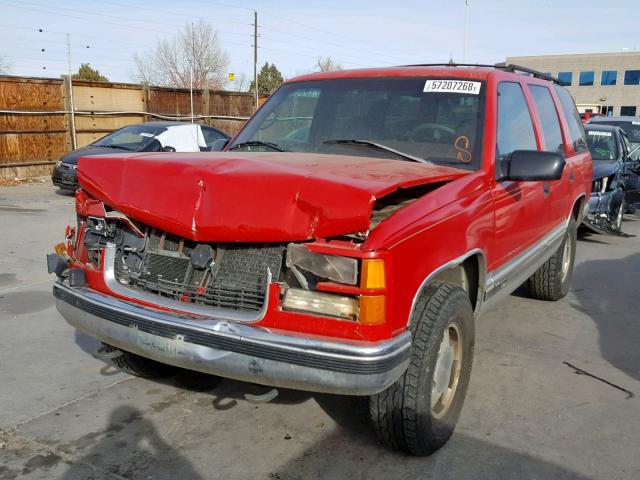 1GKEK13R3TJ705653 - 1996 GMC YUKON RED photo 2