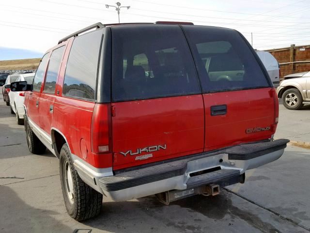 1GKEK13R3TJ705653 - 1996 GMC YUKON RED photo 3