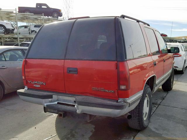 1GKEK13R3TJ705653 - 1996 GMC YUKON RED photo 4