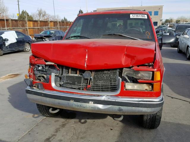 1GKEK13R3TJ705653 - 1996 GMC YUKON RED photo 9