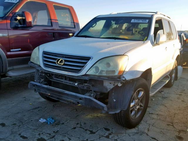 JTJBT20X140036596 - 2004 LEXUS GX 470 WHITE photo 2