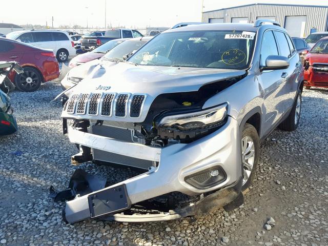 1C4PJLCB6KD205327 - 2019 JEEP CHEROKEE L GRAY photo 2