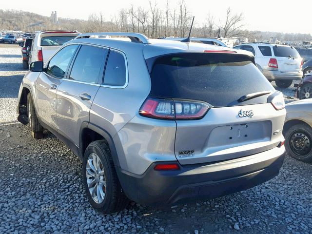 1C4PJLCB6KD205327 - 2019 JEEP CHEROKEE L GRAY photo 3