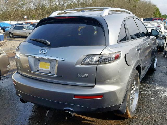 JNRAS08U56X105316 - 2006 INFINITI FX35 SILVER photo 4