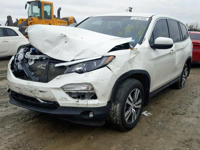 5FNYF5H3XJB003732 - 2018 HONDA PILOT EX WHITE photo 2