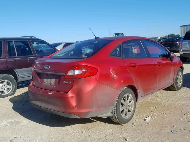 3FADP4CJ2CM216643 - 2012 FORD FIESTA SEL RED photo 4