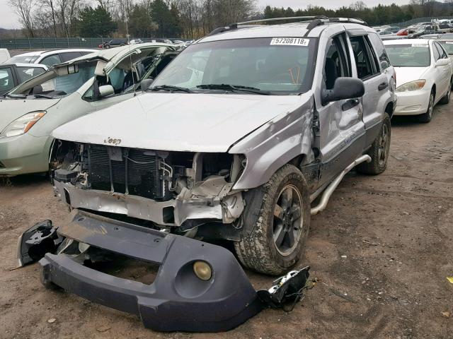 1J4GX48JX4C183386 - 2004 JEEP GRAND CHER GRAY photo 2