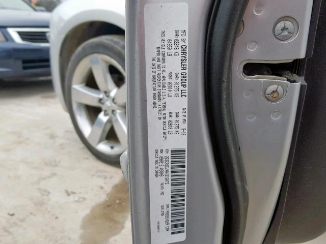 2B3CA9CVXAH316073 - 2010 DODGE CHARGER RA SILVER photo 10