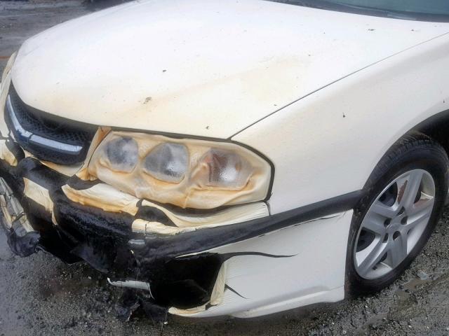 2G1WF52E659207917 - 2005 CHEVROLET IMPALA WHITE photo 10