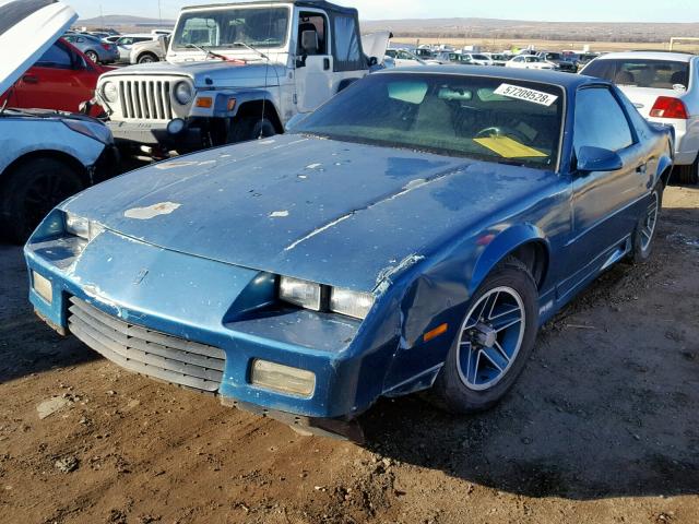 1G1FP23T7NL101929 - 1992 CHEVROLET CAMARO RS BLUE photo 2