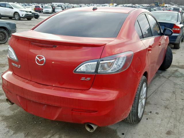 JM1BL1U63B1378122 - 2011 MAZDA 3 S RED photo 4