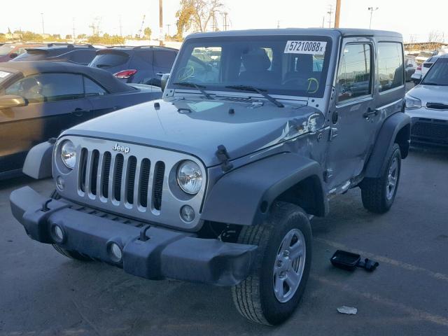 1C4AJWAG5FL735497 - 2015 JEEP WRANGLER S GRAY photo 2