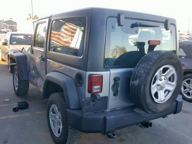 1C4AJWAG5FL735497 - 2015 JEEP WRANGLER S GRAY photo 3