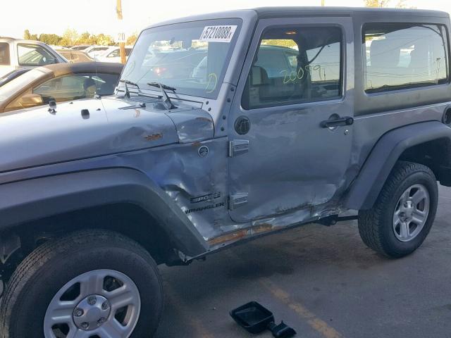 1C4AJWAG5FL735497 - 2015 JEEP WRANGLER S GRAY photo 9