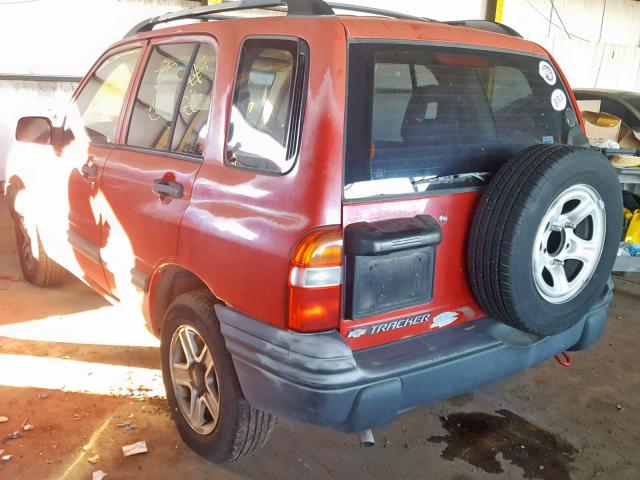 2CNBE13CX26920066 - 2002 CHEVROLET TRACKER RED photo 3