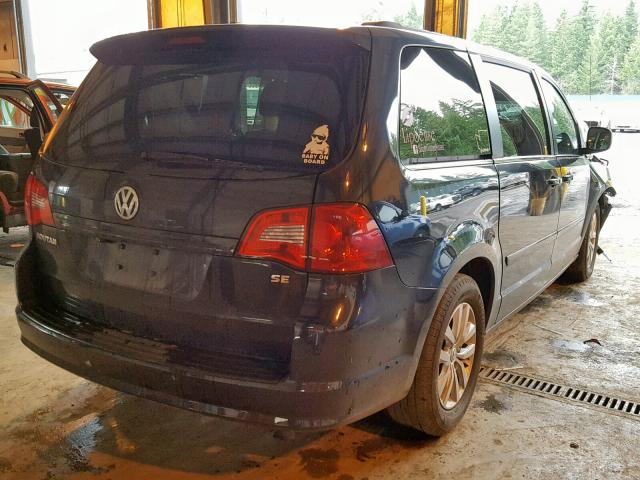 2C4RVABG5CR294126 - 2012 VOLKSWAGEN ROUTAN SE BLACK photo 4