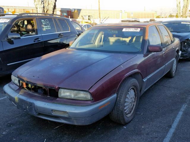 2G4WF52K2T1505062 - 1996 BUICK REGAL GRAN MAROON photo 2