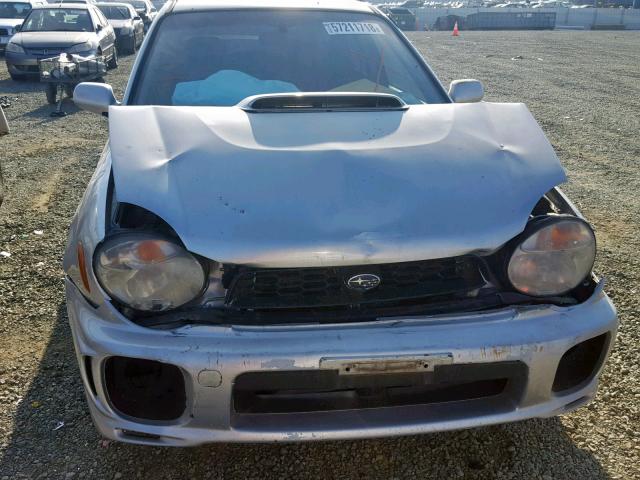 JF1GG29612G802845 - 2002 SUBARU IMPREZA WR SILVER photo 7