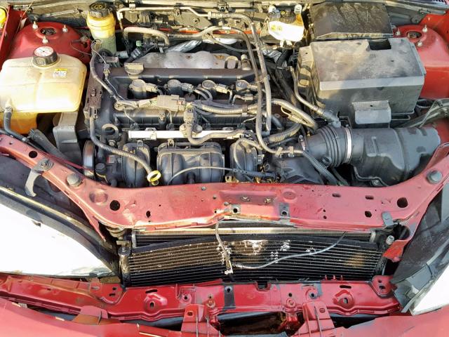 1FAFP34N05W149001 - 2005 FORD FOCUS ZX4 RED photo 7