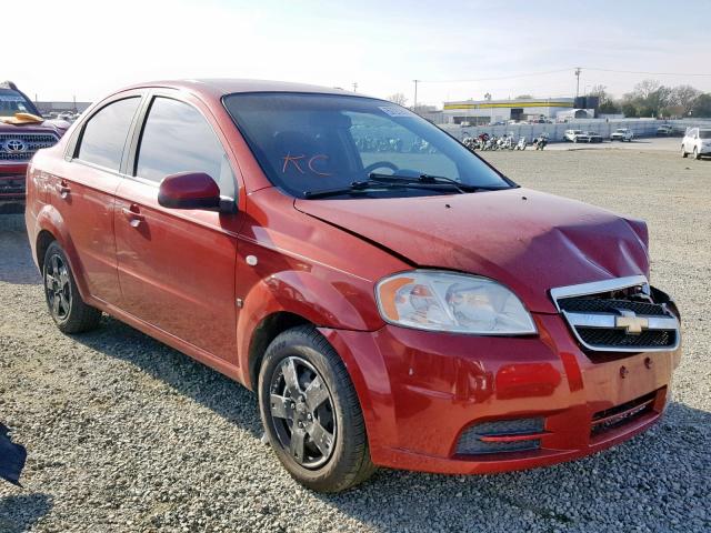 KL1TD56628B098630 - 2008 CHEVROLET AVEO BASE წითელი ფოტო 1