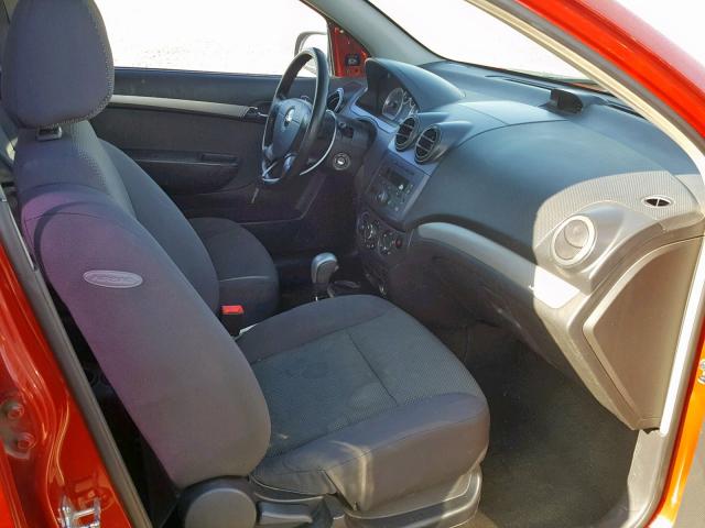 KL1TD56628B098630 - 2008 CHEVROLET AVEO BASE წითელი ფოტო 5