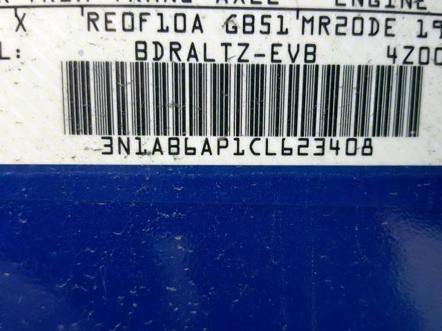 3N1AB6AP1CL623408 - 2012 NISSAN SENTRA 2.0 BLUE photo 10