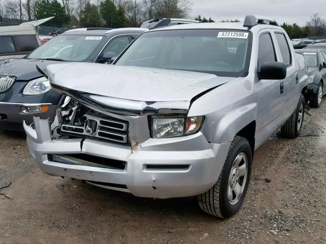 2HJYK162X6H551936 - 2006 HONDA RIDGELINE SILVER photo 2