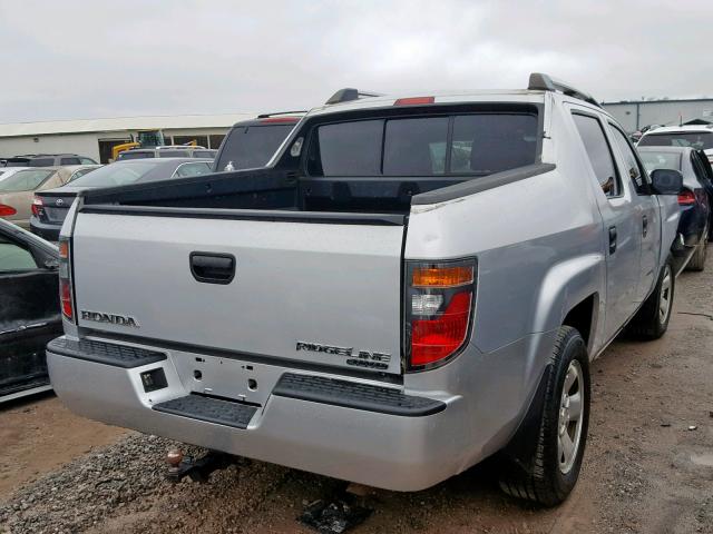 2HJYK162X6H551936 - 2006 HONDA RIDGELINE SILVER photo 4