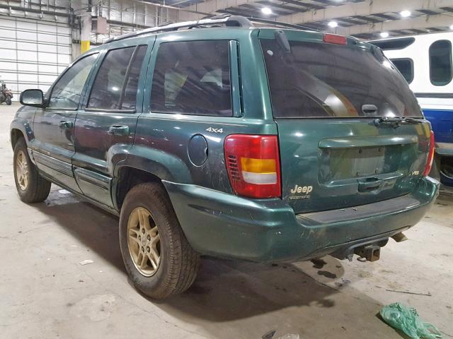 1J4GW68N9XC784858 - 1999 JEEP GRAND CHER GREEN photo 3