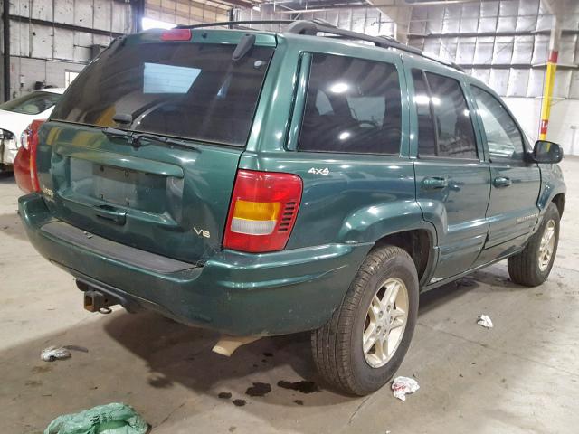 1J4GW68N9XC784858 - 1999 JEEP GRAND CHER GREEN photo 4