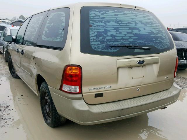 2FMZA51431BA44394 - 2001 FORD WINDSTAR L GOLD photo 3