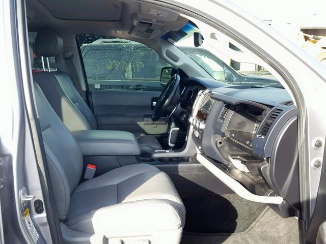 5TDKY5G11DS046436 - 2013 TOYOTA SEQUOIA LI SILVER photo 5