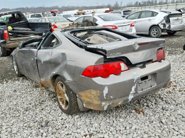 JH4DC53022C001457 - 2002 ACURA RSX TYPE-S GRAY photo 3