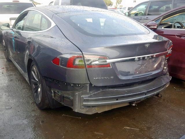 5YJSA1E22HF225216 - 2017 TESLA MODEL S GRAY photo 3