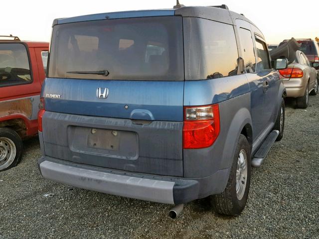 5J6YH28686L002709 - 2006 HONDA ELEMENT EX BLUE photo 4