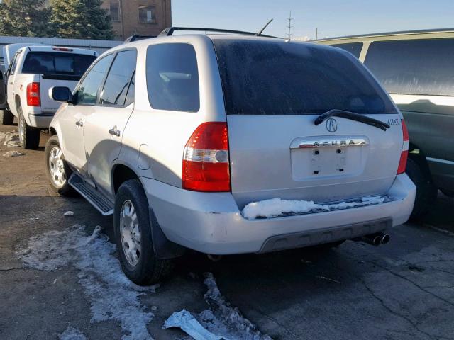 2HNYD18201H537624 - 2001 ACURA MDX SILVER photo 3