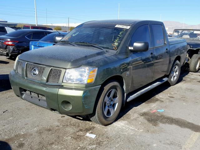 1N6AA07AX4N566589 - 2004 NISSAN TITAN XE GREEN photo 2