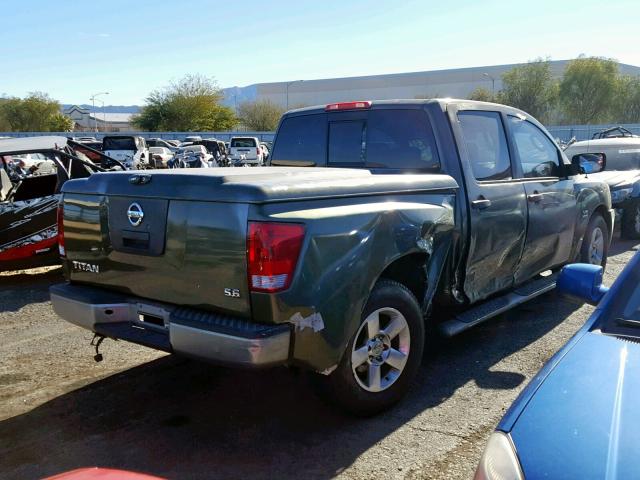 1N6AA07AX4N566589 - 2004 NISSAN TITAN XE GREEN photo 4