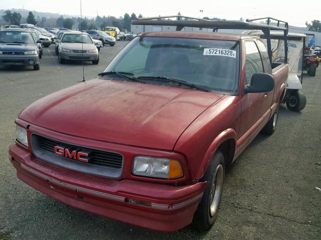 1GTCS19X5T8535005 - 1996 GMC SONOMA RED photo 2