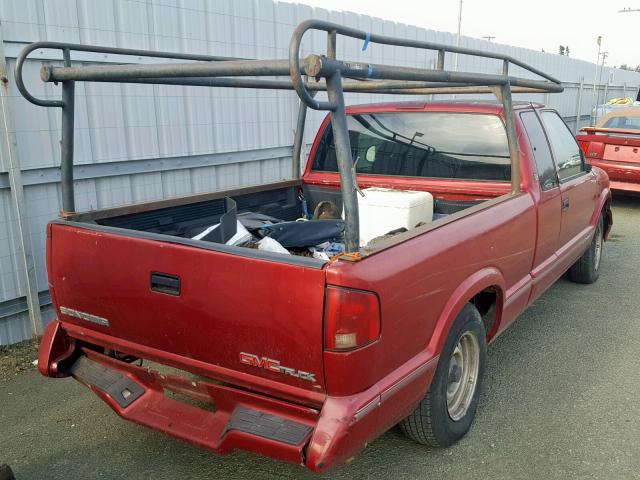 1GTCS19X5T8535005 - 1996 GMC SONOMA RED photo 4