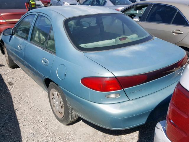 1FAFP10P7WW282819 - 1998 FORD ESCORT LX BLUE photo 3