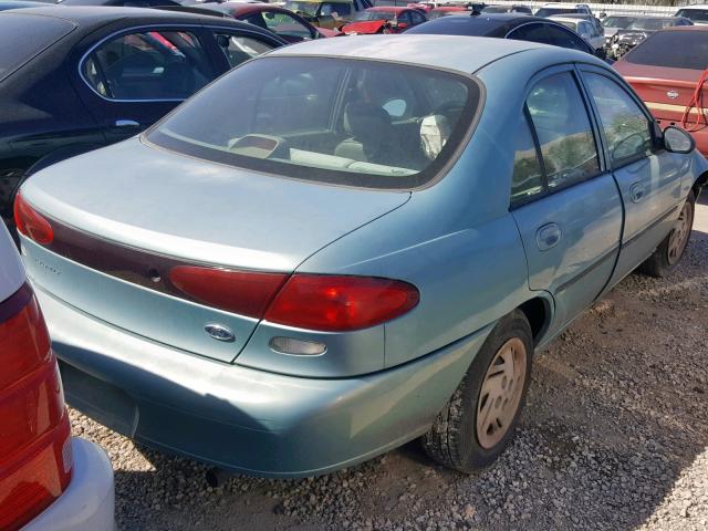 1FAFP10P7WW282819 - 1998 FORD ESCORT LX BLUE photo 4