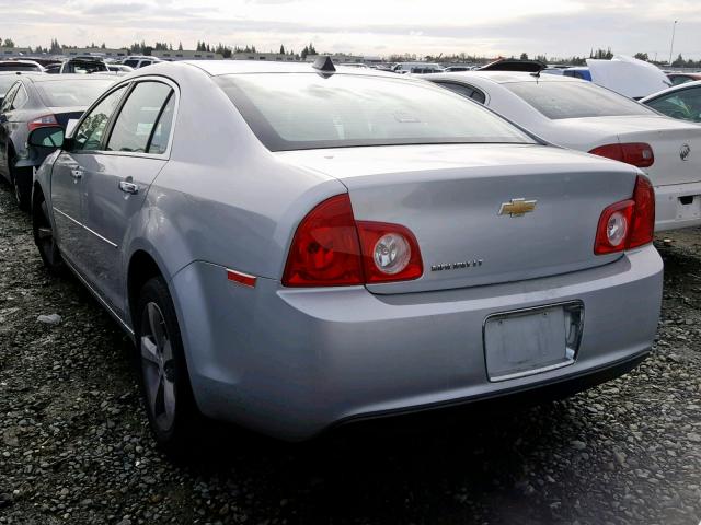 1G1ZC5EU2CF366561 - 2012 CHEVROLET MALIBU 1LT ვერცხლისფერი ფოტო 3