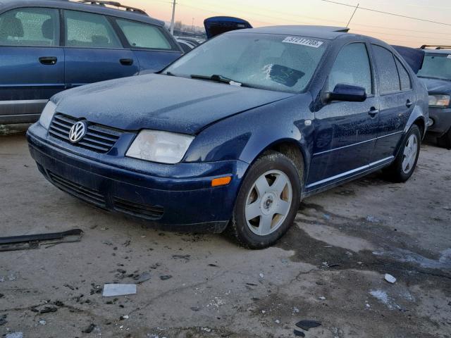 3VWSK69M72M118460 - 2002 VOLKSWAGEN JETTA GLS BLUE photo 2