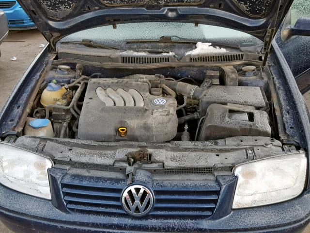 3VWSK69M72M118460 - 2002 VOLKSWAGEN JETTA GLS BLUE photo 7