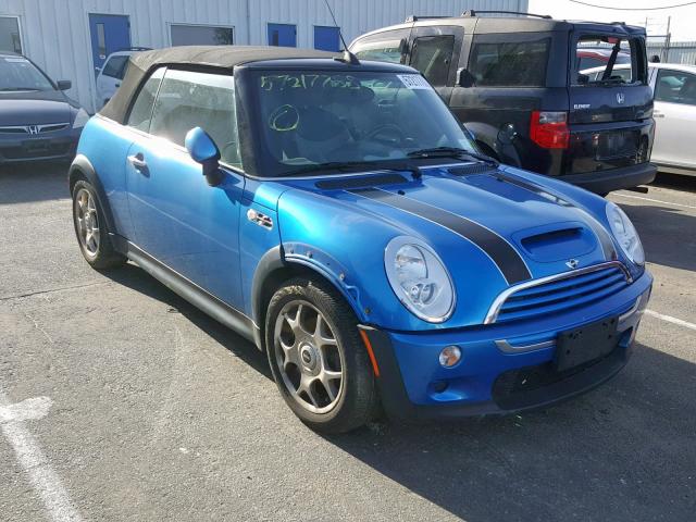 WMWRH33568TU80836 - 2008 MINI COOPER S BLUE photo 1