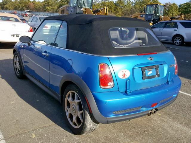 WMWRH33568TU80836 - 2008 MINI COOPER S BLUE photo 3